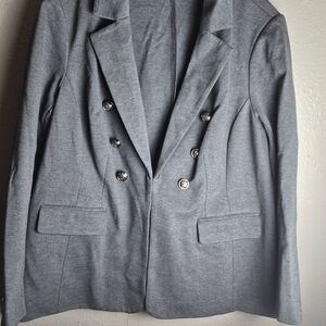 Lane Bryant Charcoal Double-Breasted Blazer